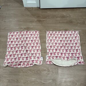 Charming Pink Bow Patterned Pillow Covers